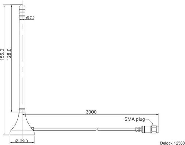 Image du produit Delock Antenne LTE (GSM, 3G)