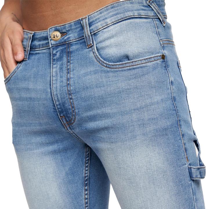 Produktbild Crosshatch Mens Carpenter Denim Vintage Shorts (34)