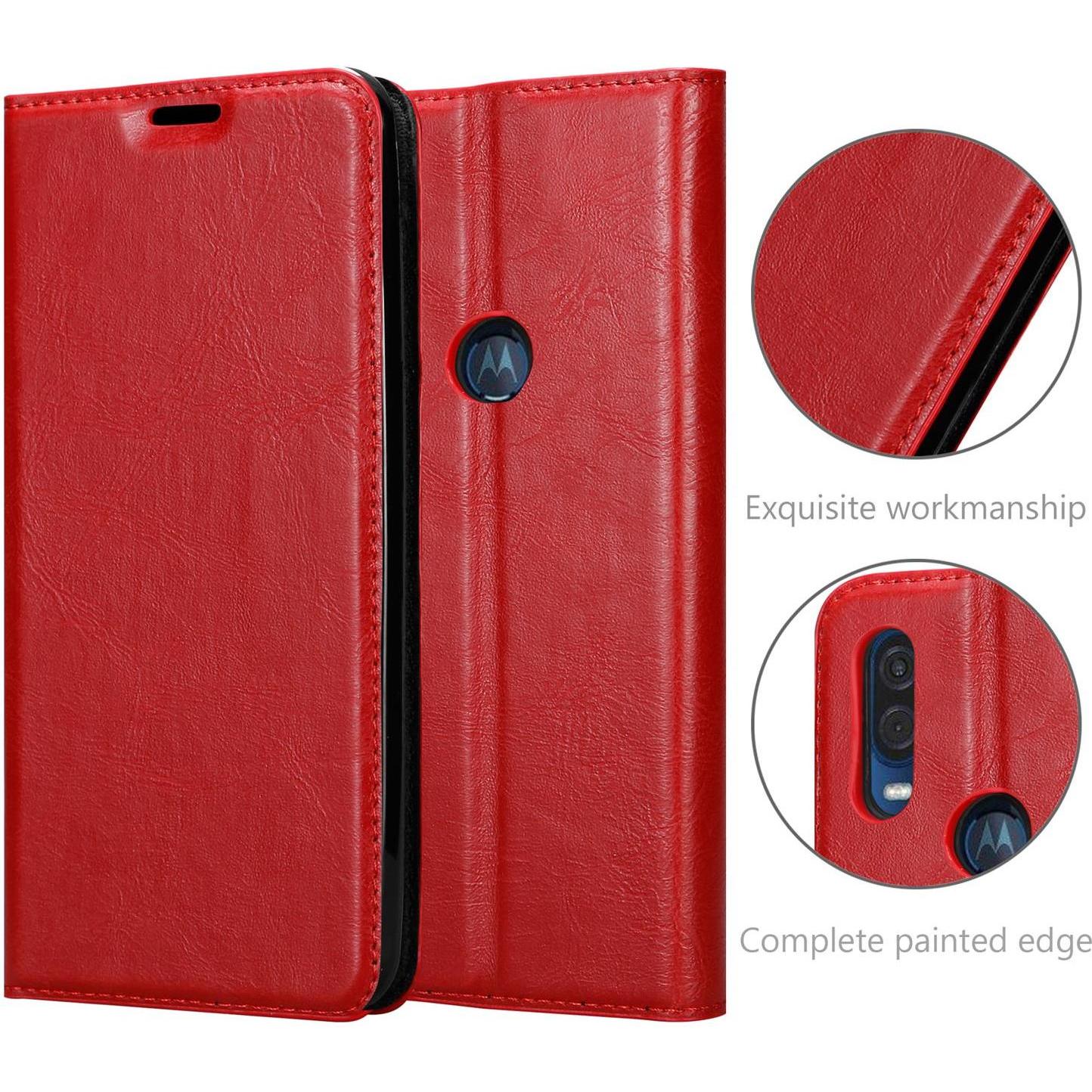 Thumbnail - Cadorabo Cover (Motorola One Vision), Smartphone Hülle, Rot