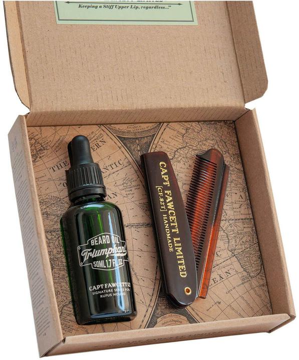 Captain Fawcett Capt. Fawcett Care - Triumphant Beard Oil & Beard Comb Set (50 ml)