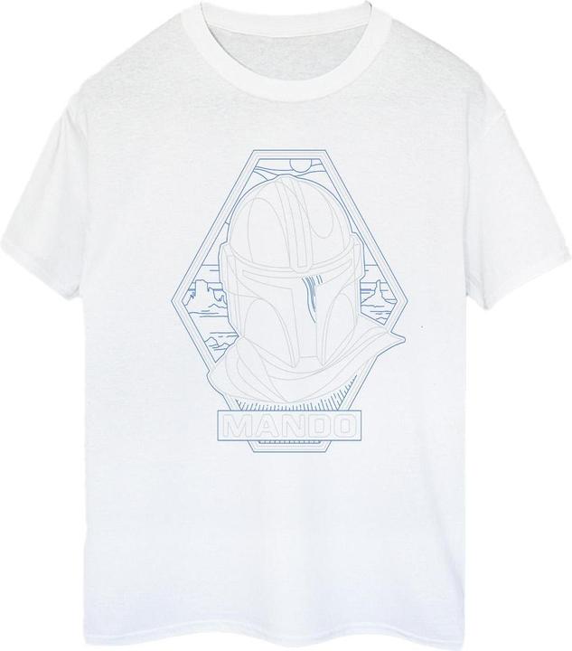 Image du produit Star Wars - T-shirt THE MANDALORIAN OUTLINE HELM DIAMOND - Femme (M)