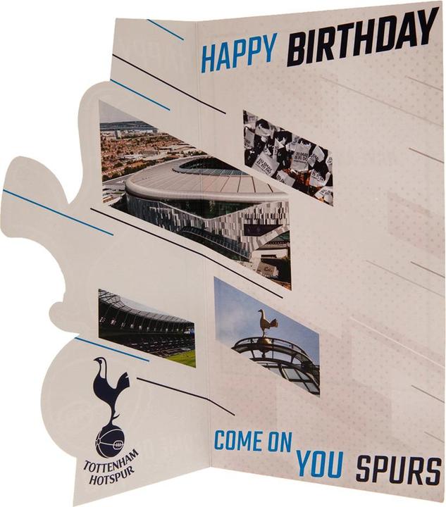 Punkcards - Biglietto Di Auguri Per Compleanno Del Tottenham Spurs - Divertente Cartolina A Tema Calcio Con Anziano Stressato - 145x150 Mm, Made In UK