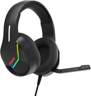 Actual product image Marvo TACTIC 40 headphones with microphone, wire, black, 2.0, backlit, USB (Cable)