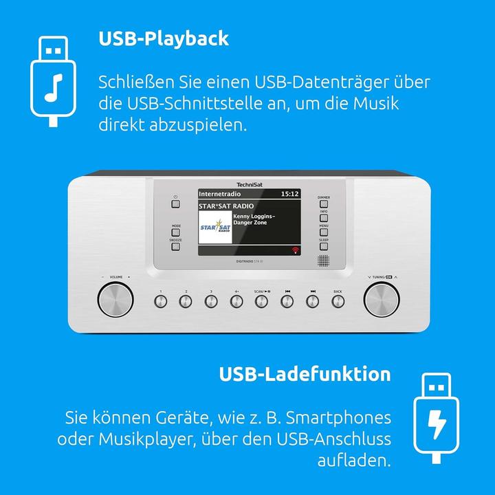 Immagine prodotto TechniSat DigitRadio 574 IR (Web radio, DAB, FM, Bluetooth, WiFi)
