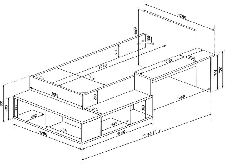 Produktbild Vente-unique Rigali (90 x 200 cm)