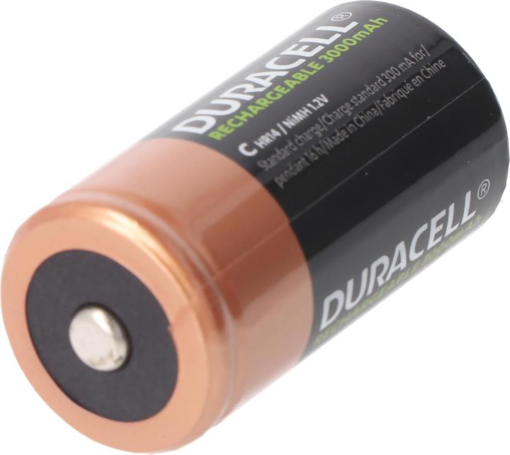 Produktbild Duracell Recharge Ultra NiMH Akku HR14, Baby, Grösse C, 3000mAh, 2er Blister (2 Stk., C, 3000 mAh)