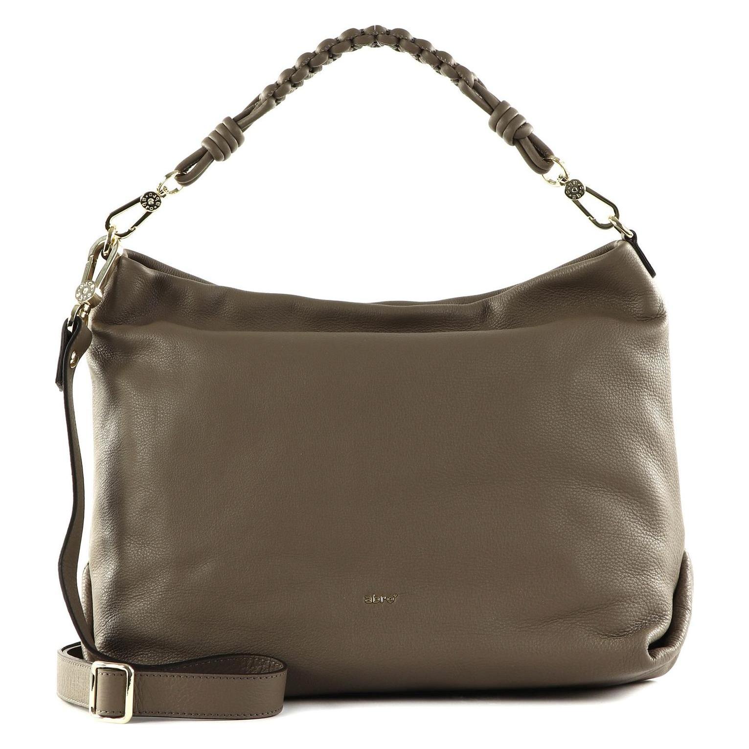 Abro, Damen, Handtasche, Leather Dalia Hobo Bag Poppy, Braun