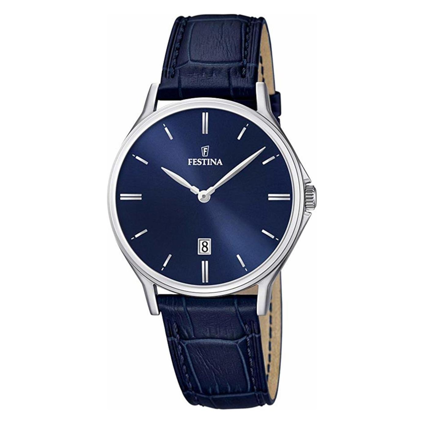 Festina, Armbanduhr, Klassik, Blau, (Analoguhr, 39 mm)