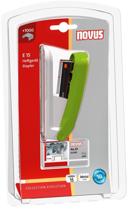 Image du produit Novus Agrafeuse E15 15 feuilles 37mm (blister) green (15 feuilles)