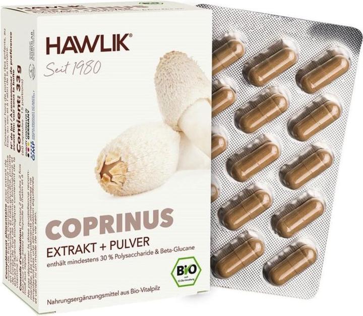 Immagine prodotto Hawlik Capsula di estratto e polvere di Coprinus (60 pz., Pillole, 56 g)