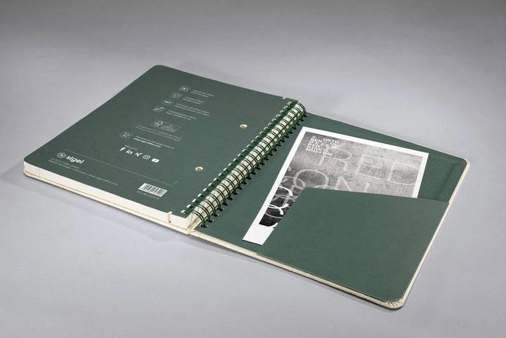 Actual product image Sigel HARDCOVER QUICKPOCKET - notebook (A5, Checked, Hardcover)