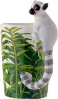 Actual product image Puckator Lemur Shaped Handle Cup in Dolomite Ceramics