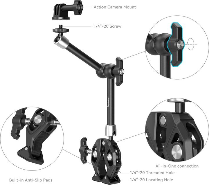 Produktbild SmallRig Krabbenklemme mit Magic Arm (Diverses Video Zubehör)