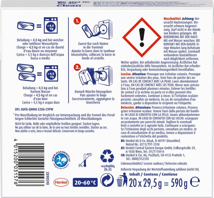 Produktbild Persil Power Bars Color (20 Waschgänge)