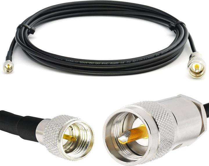 Image du produit Rangeful Mini UHF Male to PL259 UHF 1m RG58/U Coaxial Cable RG58-MUHFM-PL-1