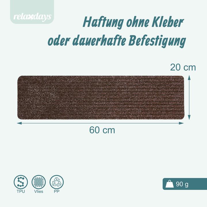 Image du produit Relaxdays 16 tapis escalier (20 x 65 cm)