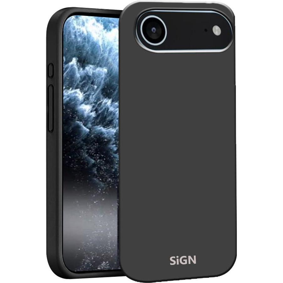 SIGN Liquid Silicone Case for iPhone 17 Air - Black (Apple iPhone Air), Cover smartphone, Nero