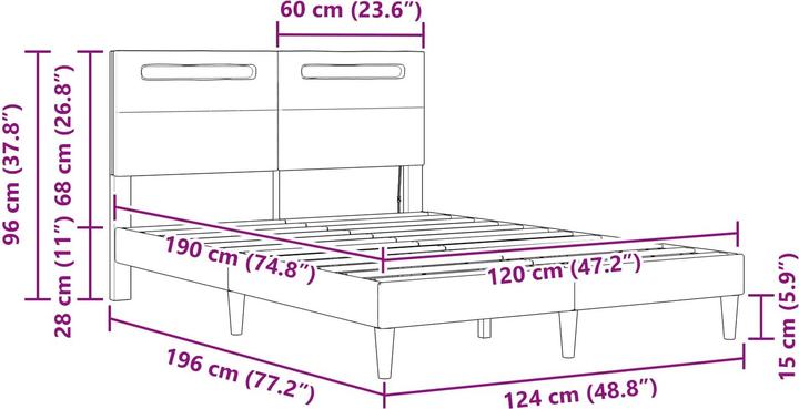 Image du produit vidaXL Betten (120 x 190 cm)