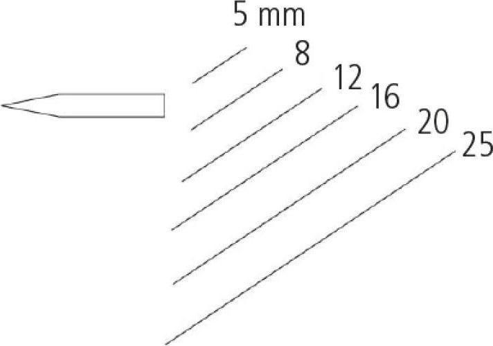 Actual product image Sculpture iron straight / diagonal (16 mm)