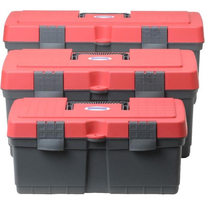 Thumbnail - Hünersdorff, Werkzeugkoffer, Werkzeugkoffer ALPHA MAXI aus PP grau/rot 260x560x230 mm (1 Teile)