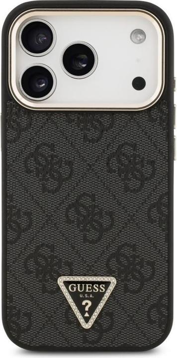 Produktbild Guess Case Magsafe 4G PU Leather Case With Triangle Logo And Gold Metal Camera Frame For iPhone 17 P (Apple iPhone 17 Pro)