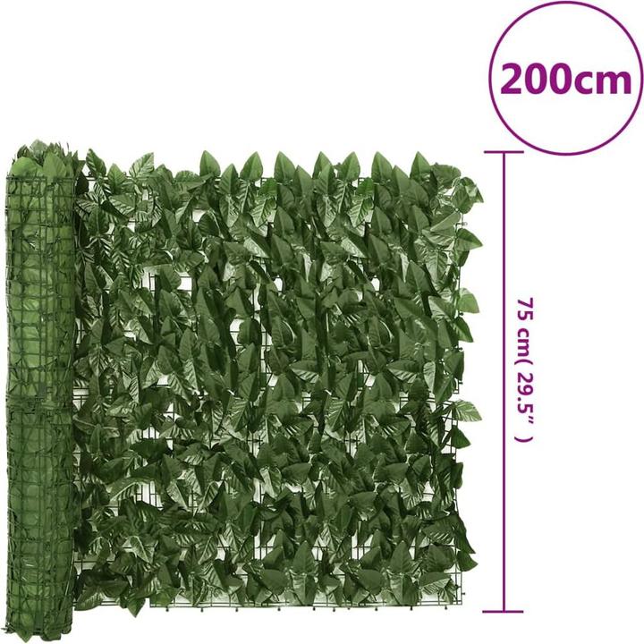 Image du produit VidaXL Pare-vue de balcon avec feuilles (75 cm)