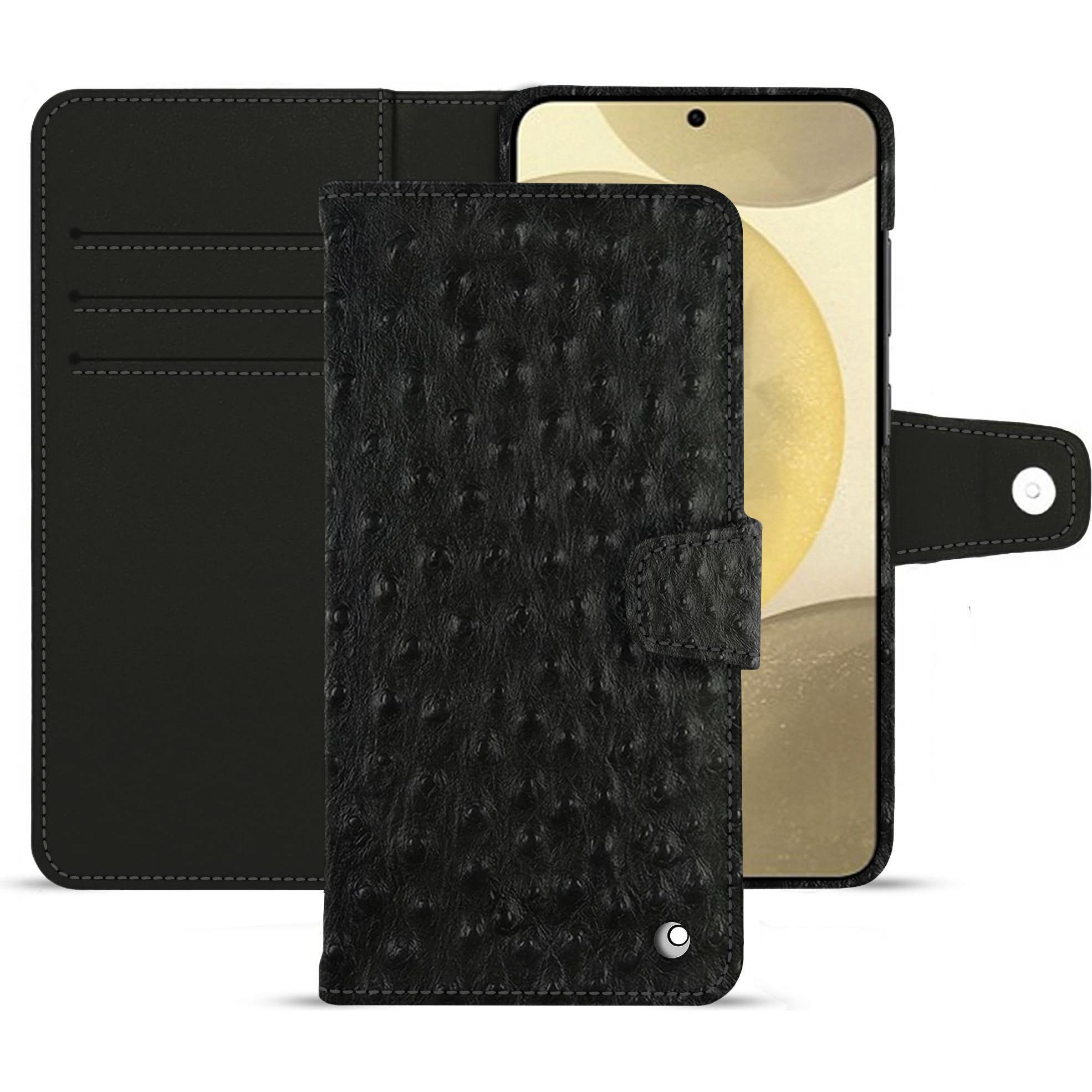 Noreve Lederschutzhülle (Samsung Galaxy S24+), Smartphone Hülle, Schwarz