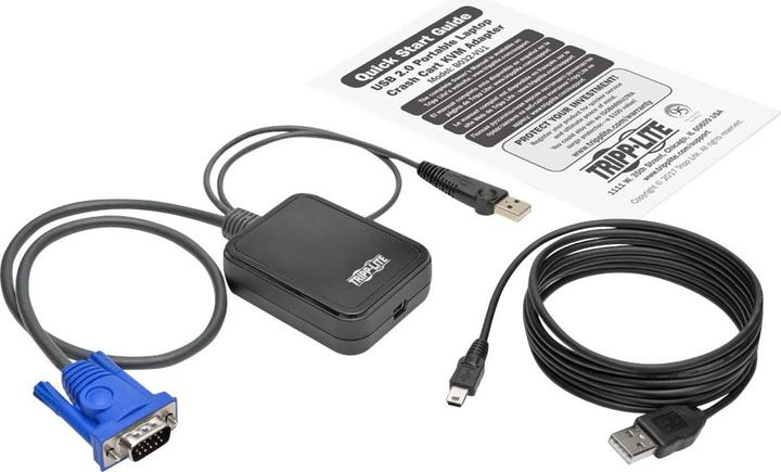 Immagine prodotto Eaton Adattatore da console KVM a carrello portatile per laptop USB 2.0 con trasferimento file e Vid