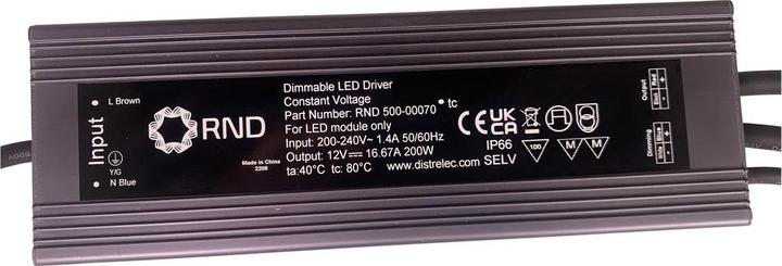 Produktbild RND LED-Treiber, Konstantspannung, 200W 16.67A 12V IP66