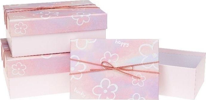 Immagine prodotto Rozette Geschenkbox mit Schleife, 3-tlg. ROSETTE-Blumen (Scatola da regalo, 3 x)
