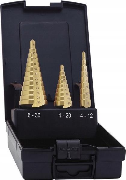 Actual product image Stalco Gradual Drill 3 EL.HSS-TIN RP 4-12/1 4-20/2 6-30/2 SET 3 EL. Perfect (4-20mm, 4-12mm)