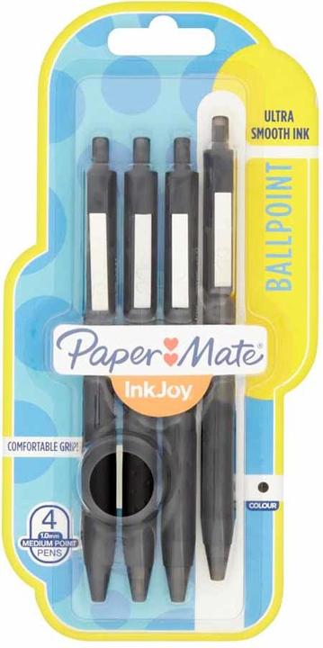 Paper Mate Kugelschreiber InkJoy 300 RT 4er M (Schwarz, 4 x)