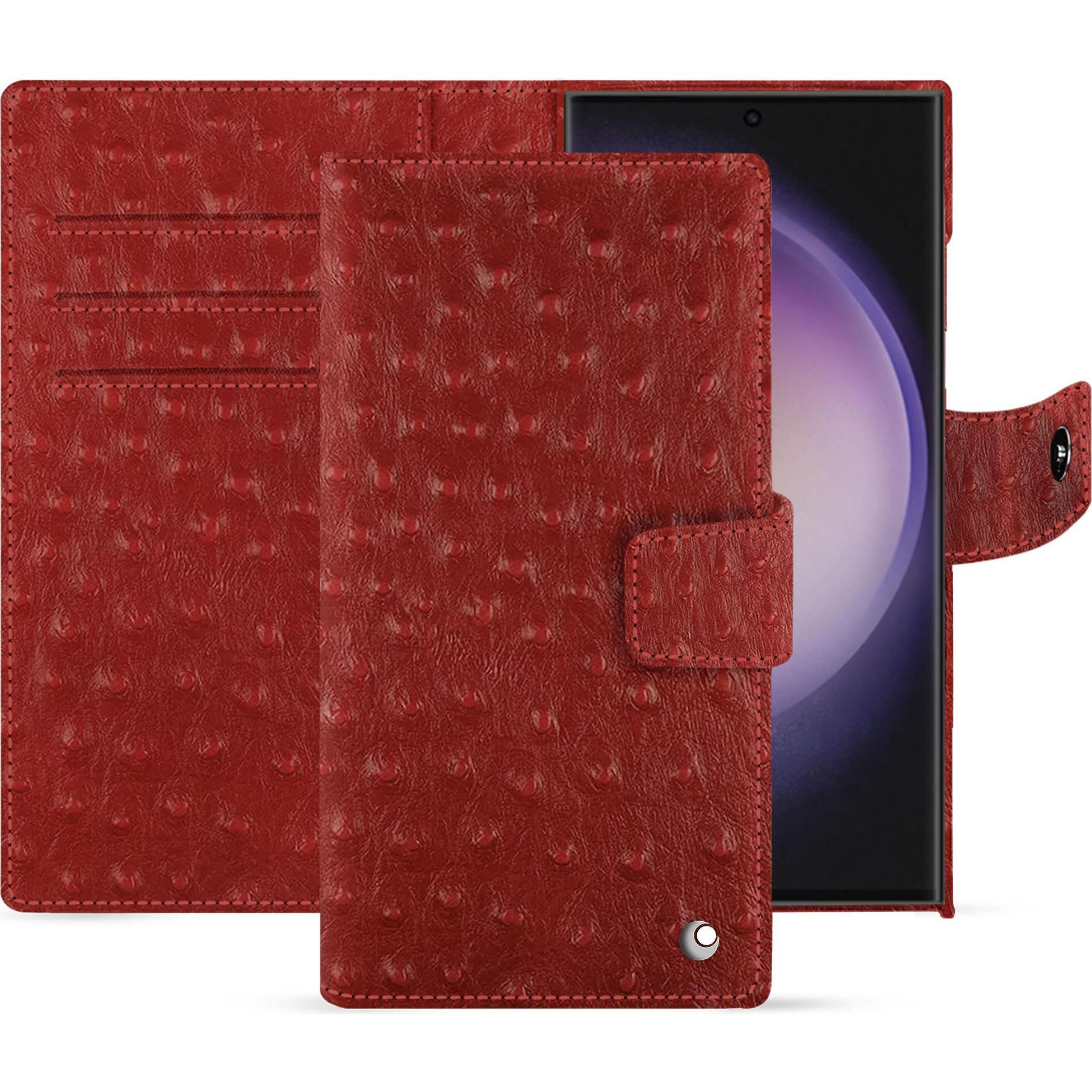 Noreve Lederschutzhülle (Samsung Galaxy S24 Ultra), Smartphone Hülle, Rot