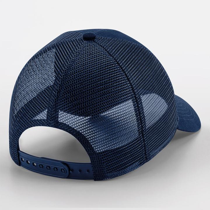 Produktbild Beechfield Verstellbare Trucker-Mütze mit Netz hinten und abnehmbarem Patch