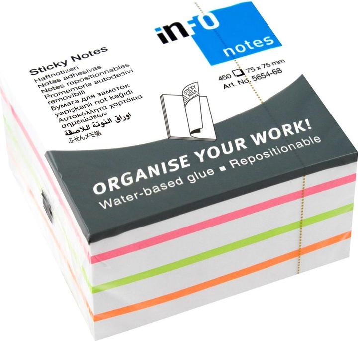 Actual product image Cube sticky notes standard 5654-68 assorted colours 1 pc. (75 x 75 mm)
