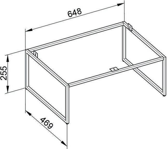 Image du produit Keuco Support au sol X-LINE 650x250x470mm Inox