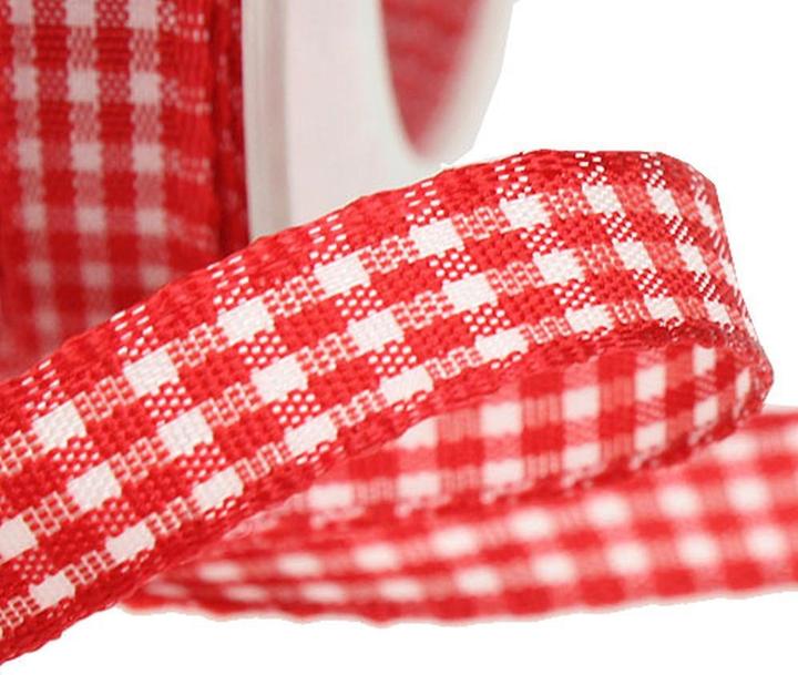 Produktbild Viana Geschenkband kariert mit Webkante für Dekoration und Schleifen
