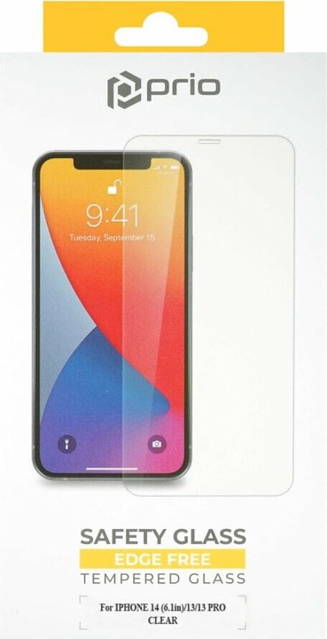 Actual product image prio Tempered Glass Screen Protector for iPhone 14/13/13 Pro clear (1 Piece, Apple iPhone 13, Apple iPhone 13 Pro, Apple iPhone 14)