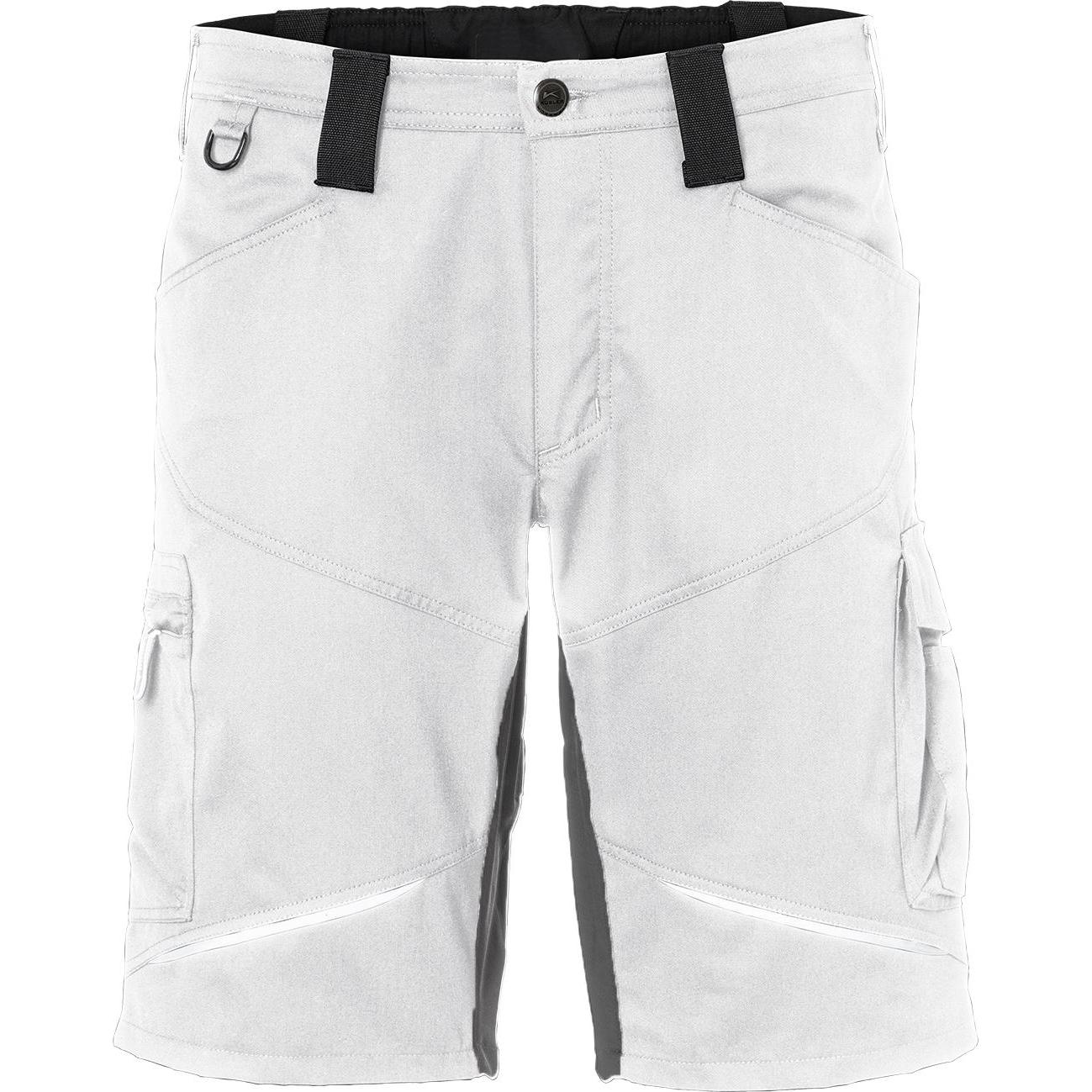 Kübler, Herren, Shorts, Stretchshorts ACTIVIQ weiss/anthrazit Form 2950 Grösse 54, Weiss, Grau, (54)