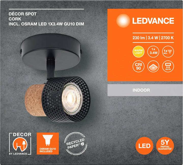 Image du produit Ledvance Cork Black (230 lm, GU10)