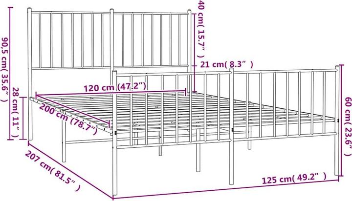 Image du produit vidaXL Bettgestell (120 x 200 cm)