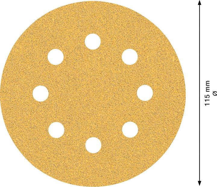Immagine prodotto Bosch Professional Zubehör Expert C470 Carta vetrata a 8 fori per levigatrice rotorbitale, 115 mm, G 60, 5 pezzi. (P60)