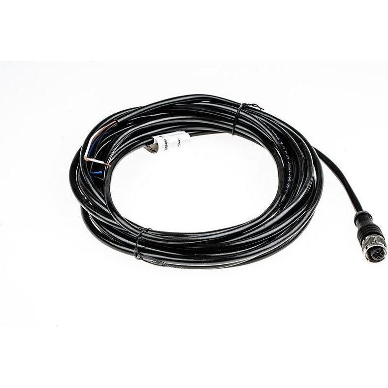 Thumbnail - Rs Pro M12 Connector Female Straight,4W, 5m, Elektronikkabel + Stecker, Schwarz