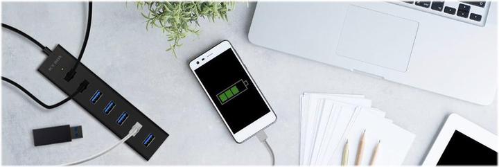Actual product image Icy Box IB-HUB1700-U3 (USB-A, 7 Ports)