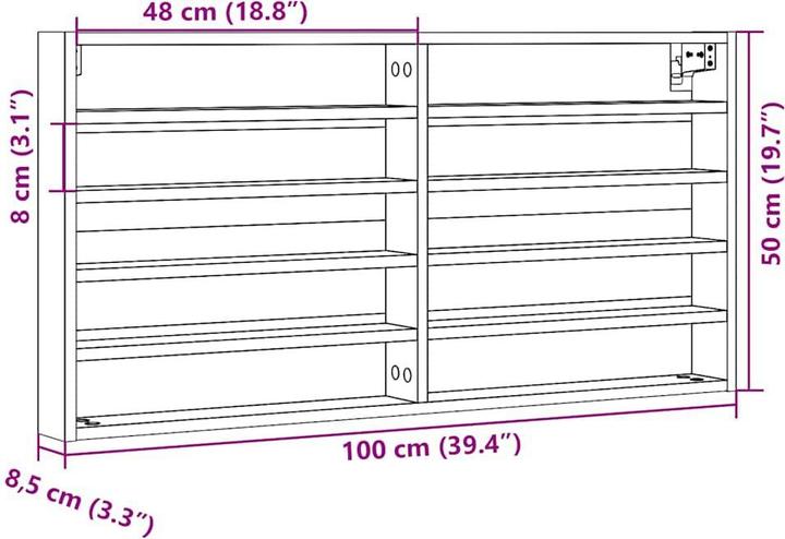 Image du produit vidaXL Armoire vitrine