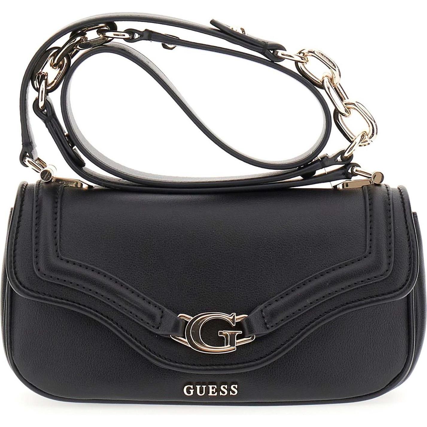 Guess Donna Nero Donne, Borsetta, Dea Crossbody Flap Bag,