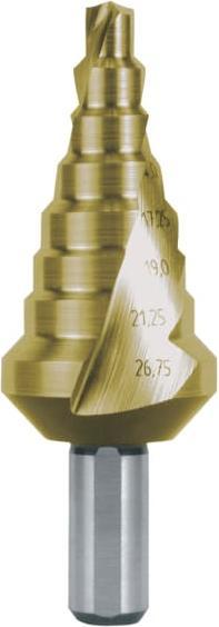 Image du produit Ruko Foret étagé HSS-G TIN CBN à rainures hélicoïdales Ø 6.0 - 2 (6.0 - 26.75 mm)