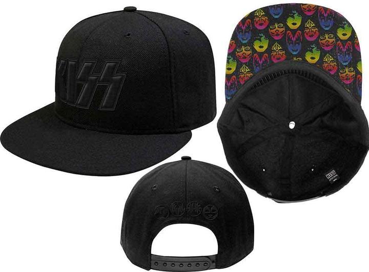 KISS Neon Faces Snapback Cap
