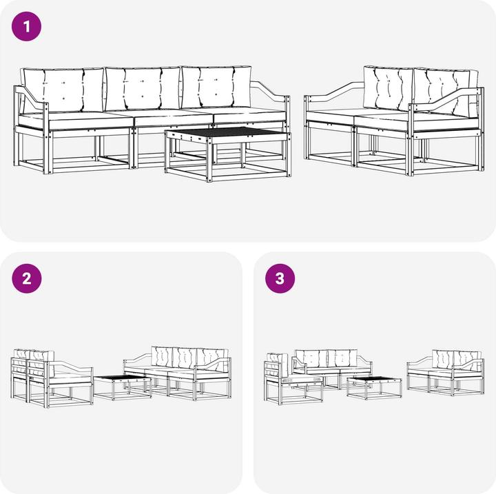 Produktbild vidaXL Outdoor-Sofagarnitur