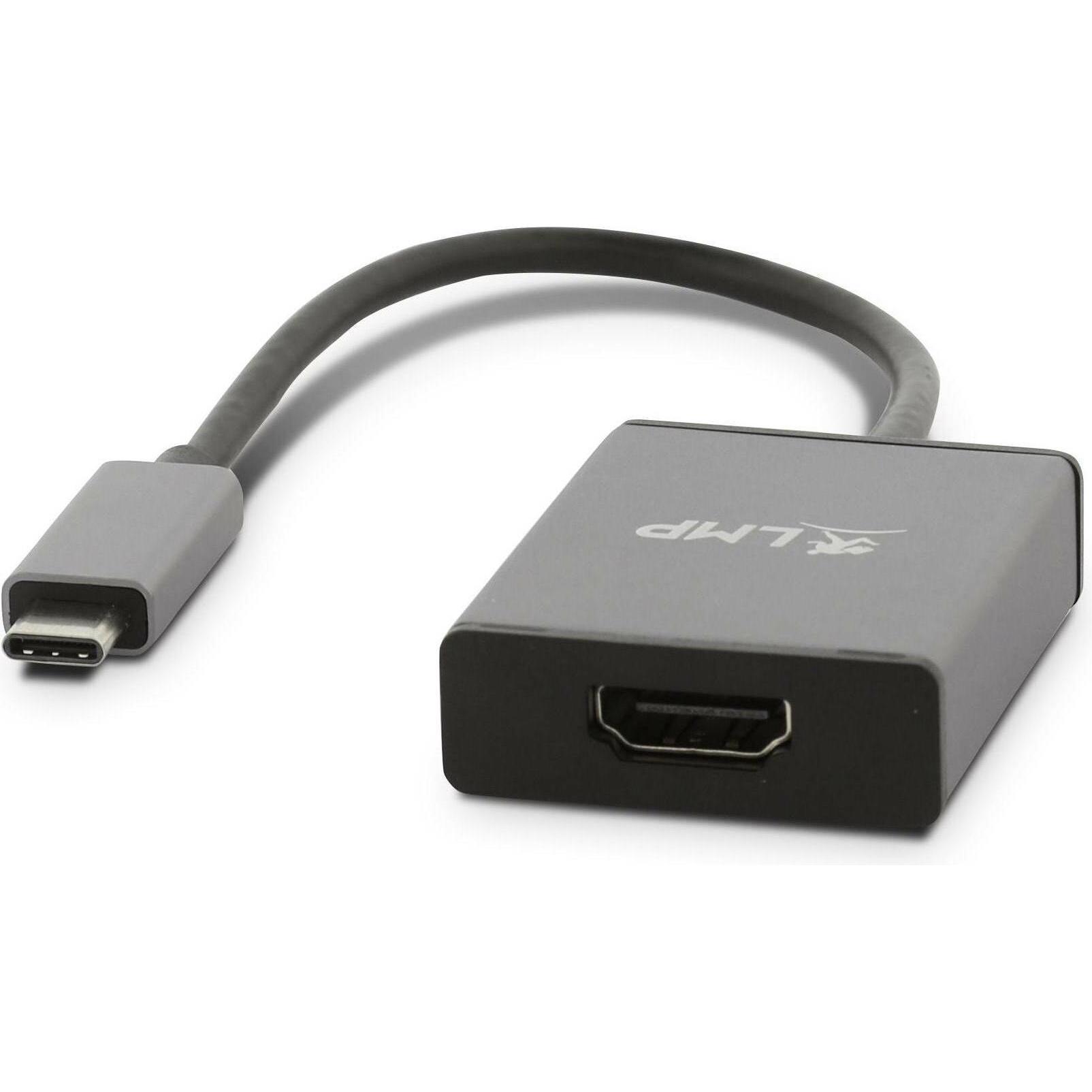 LMP USB-C zu (HDMI, 10 cm), Data + Video Adapter, Schwarz